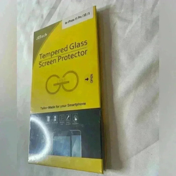 JETech Tempered Glass Screen Protector for IPhone 11 Pro XS X 2 Pack NWT - Picture 3 of 3